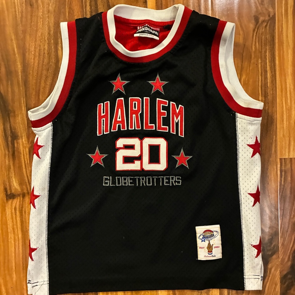 Vintage Platinum FUBU Harlem Globetrotters Jersey‎ Haynes 20 Youth Medium 75th